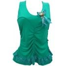 Blusa Feminina Verde - Ref C0001 Detalhe de Tope Green